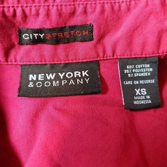 New York & Company Pink Button Down Shirt (XS) - Picture 5 of 5